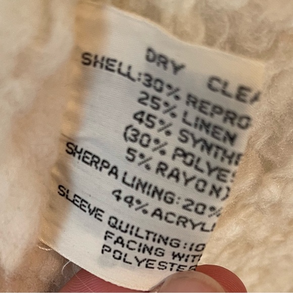 Vintage Wool Sherpa Jacket Size Large - Picture 10 of 11